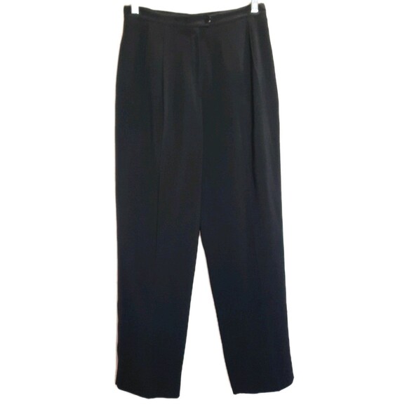 Kasper ASL 2 PC Set Women's Blue Blazer / Black Pants Suit Career Business 10P - Picture 7 of 10